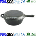 18cm Cast Iron Saucepan / BSCI LFGB FDA Approved, with Handle Enamel Double Use